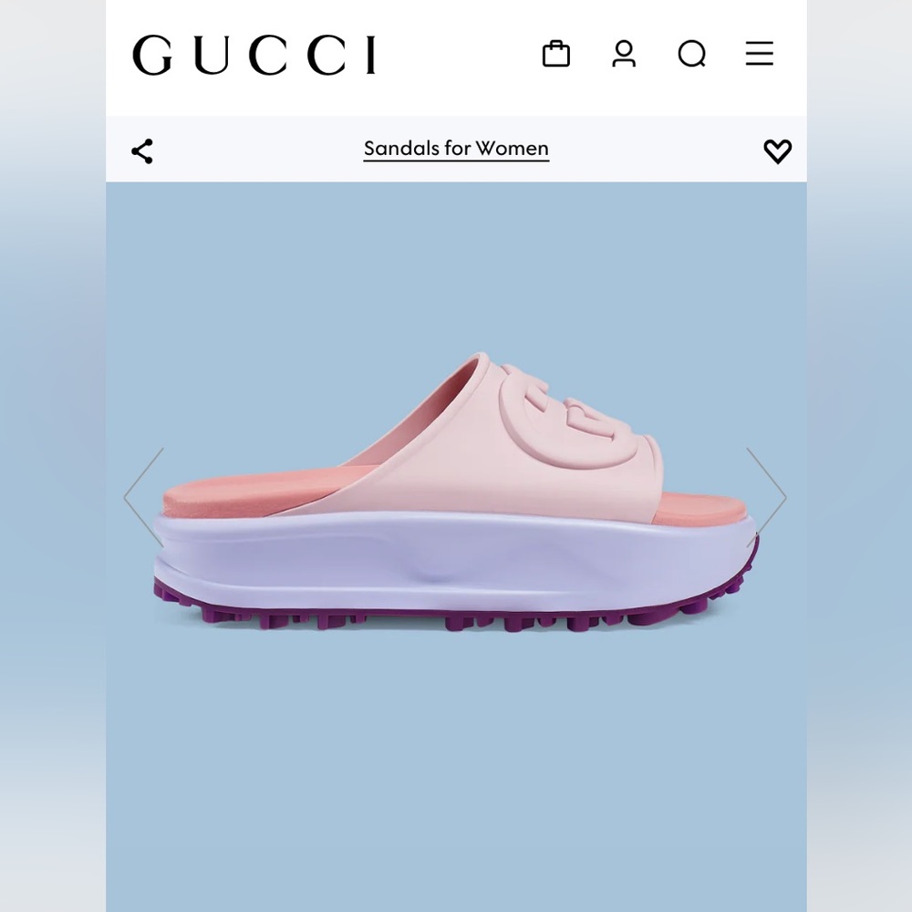 Women’s Gucci Slide Sandal with Interlocking G